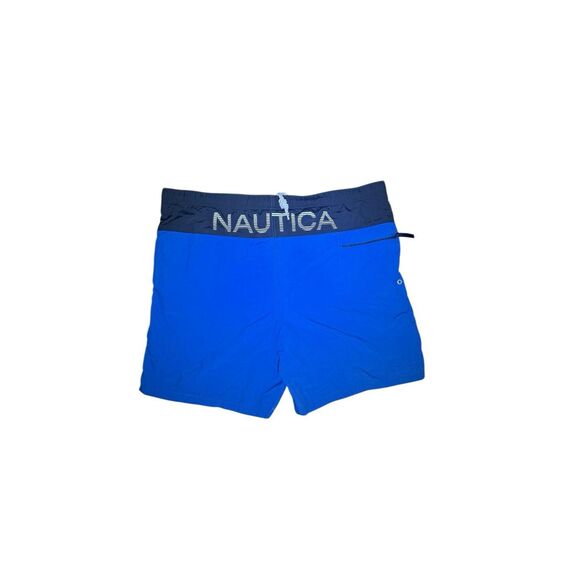 Vintage Nautica Shorts Swim Trunks Blue Mens Size L Large 22” Waist Excellent Co - Picture 2 of 6